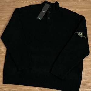 美品 STONE ISLAND (ストーンアイランド) ニットセーター スウェット Lサイズ ブラック