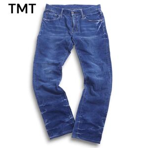 TMT ティーエムティー ビッグホリデー USED加工★ コーデュロイ スリム ストレート パンツ Sz.M メンズ 日本製　C5B00037_1#Q