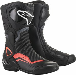 US 11.5 / EU 46 - ベンテッド - ブラック/グレー/レッド - ALPINESTARS アルパインスターズ SMX-6 v2 ブーツ - ベンテッド