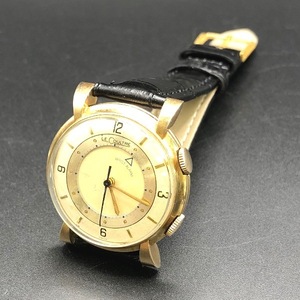 [A]時計★[WH-12513]★(サ60)Jager-LeCoultre(ジャガールクルト)★MEMO-VOX ゴールド・リストアラーム★稼働品★