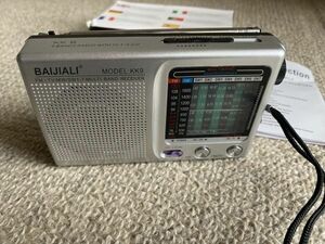 KK9タイプ BAIJIALI ワールドラジオ 小型ポータブル FM/AM/SW 高感度受信 9バンドレシーバー 電池式 横置き型