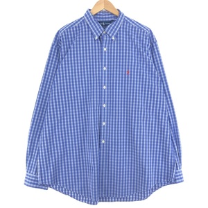 古着 ラルフローレン Ralph Lauren CLASSIC FIT 長袖 ボタンダウンチェックシャツ メンズXXL /eaa460469