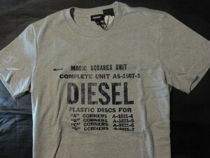 本物正規◆DIESEL ディーゼル◆Tシャツ DIEGO B6 ビンテージ プリント■グレー■S■新品