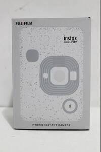 H051H 099 FUJIFILM 富士フイルム チェキ instax mini LiPlay ストーンホワイト INS MINI HM1 STONE WHITE 中古美品