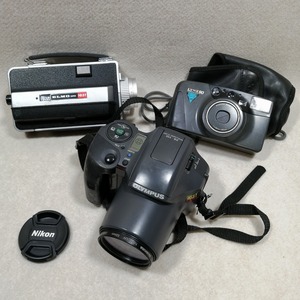 ●○フィルムカメラ ３点まとめて ジャンク オリンパス L-10 ELMO 103T KYOCERA LYNX 90○●