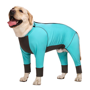 ☆ ブルー×グレー ☆ 28サイズ ☆ ドッグウェア pmydogwear08 大型犬 つなぎ 犬 ラッシュガード カバーオール ドッグウェア ドッグウエア