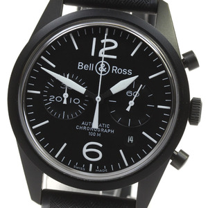 ベル＆ロス Bell＆Ross BR126-94-SC ヴィンテージ ヘリテージ クロノグラフ 自動巻き メンズ 良品 保証書付き_816431