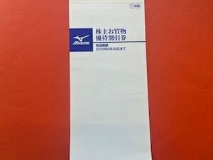 10枚綴り☆ミズノ株主優待券・20％割引☆2025年6月30日期限♪