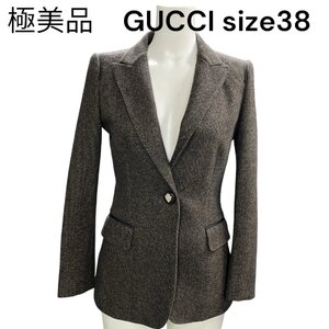 極美品　GUCCI グッチ　美形　ウール　テーラードジャケット ジャケット　size38 S4L382