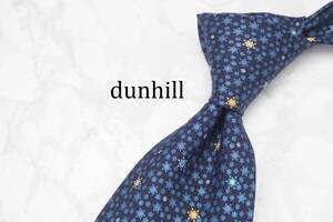 【美品】dunhill ダンヒル A-880 ネイビー ITALY イタリア製 ブランド ネクタイ 良品 古着 卸 USED オールド SILK