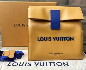 ラスト 新品未使用 24SS ルイヴィトン LOUIS VUITTON レザーサンドウィッチバッグ バッグ M24578 サフラン ポップアップ限定 激レア