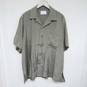 【1円】良好 国内正規 stein シュタイン 21SS CUPRO OPEN COLLAR SS SHIRT キュプラオープンカラーシャツ 定価26400円 グレー M