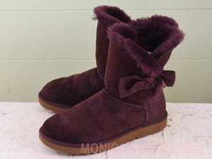 MK323◆レディース【アグ UGG】ムートンブーツ ムラサキ 27cm