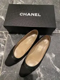 CHANEL⭐︎レザーフラットパンプス37