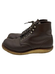 RED WING◆レースアップブーツ・6インチクラシックプレーントゥ/26cm/BRW/レザー//