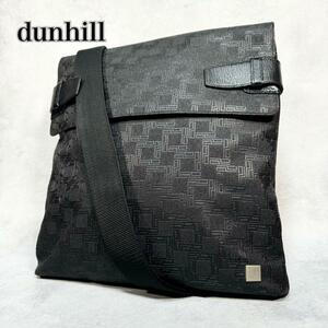 極美品 ダンヒル dunhill D8 ショルダーバッグ メッセンジャー PVC×レザー ビジネス クロスボディー 斜め掛け 総柄 D8 メンズ D-EIGHT