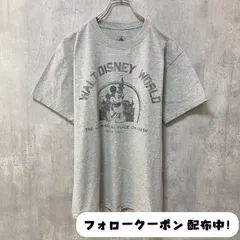 古着 used　Disney　ディズニー　半袖　プリントTシャツ　グレー　ミッキー　ロゴT　キャラクター　アメカジ　レトロ　デザイン　クルーネック　春夏服　メンズ　レディース