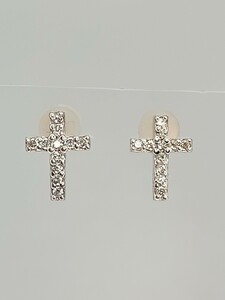 ☆k18wg★天然ダイヤ0.10ct☆ピアス☆60