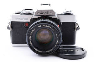 【良品】ミノルタ Minolta XG-S Silver 35mm SLR フィルム カメラ + MC Rokkor-PF 50mm f/1.7 標準 レンズ #182