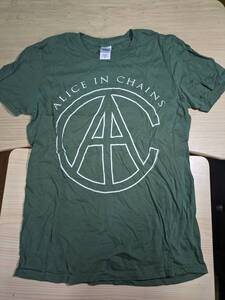 【服飾】 ビンテージ レア Tシャツ バンド Alice In Chains アリス・イン・チェインズ 緑 S