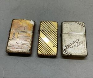 ZIPPO ジッポー ジッポ キャビン CABIN オリジナルジッポ ゴールド シルバー オイルライター 喫煙具 3個 まとめ