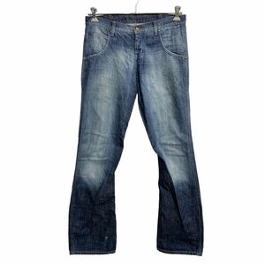 Wrangler ロングパンツ W30 ラングラー ボタンフライ インディゴ コットン 古着卸 アメリカ仕入 2312-402