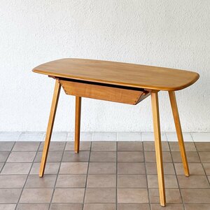 ◇ アーコール Ercol スモールデスク Small Desk 1ドロワー エルム材×ビーチ材 英国 ビンテージ Vintage 希少