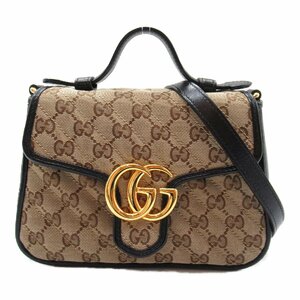 グッチ GGマーモント 2wayショルダー バッグ ブランドオフ GUCCI GGキャンバス 2wayショルダーバッグ キャンバス/レザー 中古 レディース