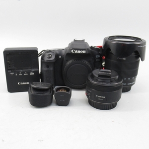 1円〜 Canon EOS 80D / EF-S 18-135mm 3.5-5.6 IS / EF 50mm F1.8 STM デジタル一眼レフ ※動作確認済み 現状品 250-3141808【O商品】