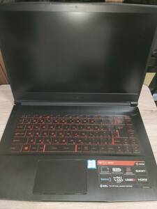 MSI ゲーミングノート ラップトップ GF63 8RD-067JP Core i7 8世代(8750H 2.2GHz) 32GB GTX1050Ti 15.6インチ ジャンク 部品取り おまけ付