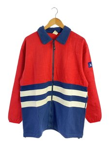 HELLY HANSEN◆ジャケット/L/ポリエステル/レッド/90s/ジップアップ/コットン