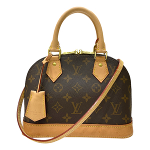 ルイ・ヴィトン LOUIS VUITTON アルマBB M53152 ブラウン モノグラム・キャンバス/レザー ハンドバッグ レディース 中古