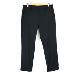 日本製★ダブルビーリビジョン/wb REVISION★良触感生地/スラックスパンツ【40/レディースL/股下66cm/黒/black】Pants/Trouser◆BH578