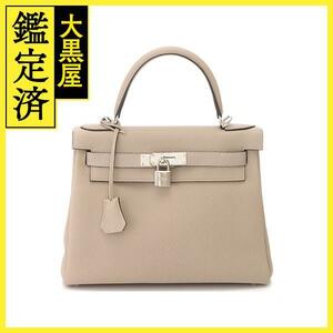 HERMES エルメス ハンドバッグ ケリー28 トゥルティエールグレー シルバー金具 C刻印 2018年 2146000390043【430】