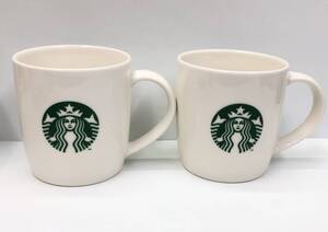 STARBUCKS スターバックス マグカップ 2個 セット ホワイト ロゴプリント 240913