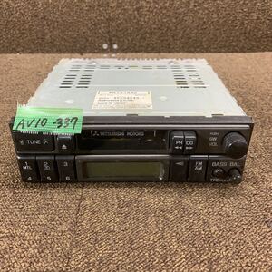 AV10-337 激安 カーステレオ MITSUBISHI MR141882 RX-1JF2W カセットデッキ FM/AM オーディオ 通電未確認 ジャンク