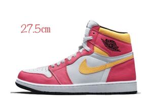 NIKE AIR JORDAN 1 HIGH OG LIGHT FUSION REDナイキ エアジョーダン1 ハイ OG ライト フィージョンレッド27.5㎝　写真撮影のみ開封