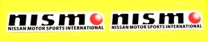 数量限定セール品　 NISMO　NISSAN MOTOR SPORTS INTERNATIONAL　白系 大ロゴ　 ２セット　ステッカー
