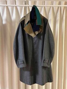 1円スタート kolor カラー カシミア ウール メルトン DOCKING COAT ドッキング コート 定価180,400円