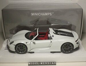 ▲最後1台！世界限定504台！PMA 1/18 ポルシェ Porsche 918 Spyder 白 新品