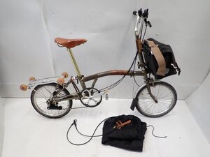 BROMPTON M6R RAWカラー 2015 CARRADICE CITY FOLDER Sバック付 ブロンプトン 折り畳み自転車 配送/来店引取可 ∩ 71296-1