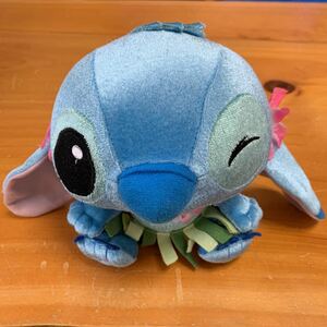 ディズニー ぬいぐるみ スティッチ ハイビスカス Disney　 LilO & StitcH 中古 美品 送料無料