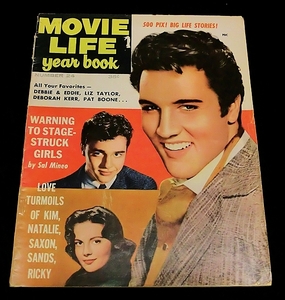 MOVIE LIFE 1957 米国 雑誌 洋書 50s 50年代 ビンテージ Elvis エルヴィス エルビス リッキーネルソン ロカビリー rave on up beat grease