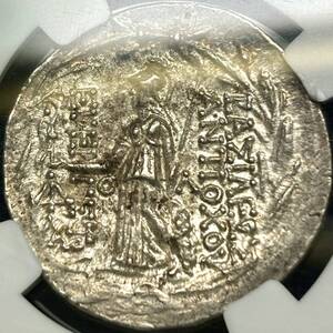 【古代セレウコス朝シリア銀貨】(NGC-AU 紀元前138-129年 16g台)