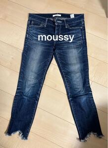 moussy マウジー　ストレッチスキニージーンズ　ダメージ加工　美シルエット　デニム　26