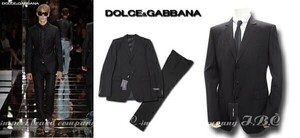 ★DOLCE&GABBANA★ドルガバ★3つ釦ブラック黒スーツ50大きいサイズ【本物保証】イタリアンカジュアル★芸能人御用達★ハイファッション★