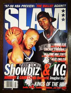 1997 October SLAM MAGAZINE #21 KEVIN GARNETT STEPHON MARBURY / スラム 雑誌 ケビン ガーネット Jordan, Nike, Adidas NBA Basketball