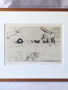 絵画 山本容子 Other Voices 11/40 銅版画 1979年 直筆サイン 額装 真作