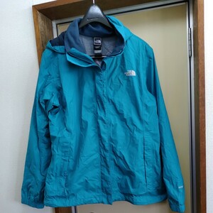 ノースフェイス　ナイロンジャケット　the north face ターコイズブルー　アウトドア　キャンプ　レディース　XLサイズ　0509-C2-SA6