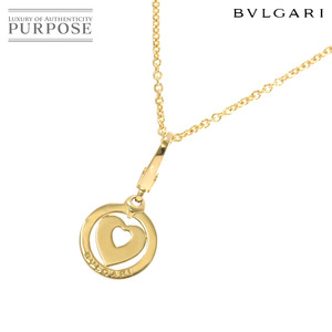 ブルガリ BVLGARI トンド ハート ネックレス 41cm K18 YG イエローゴールド 750 Tondo Heart Necklace 90202324